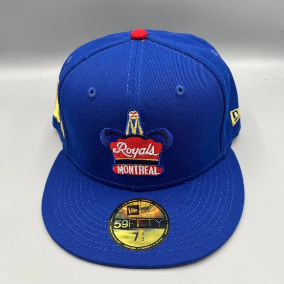 Montreal Royals‎ Hat Men 7 1/2 Blue 59Fifty New Era MiLB Fitted Cap New